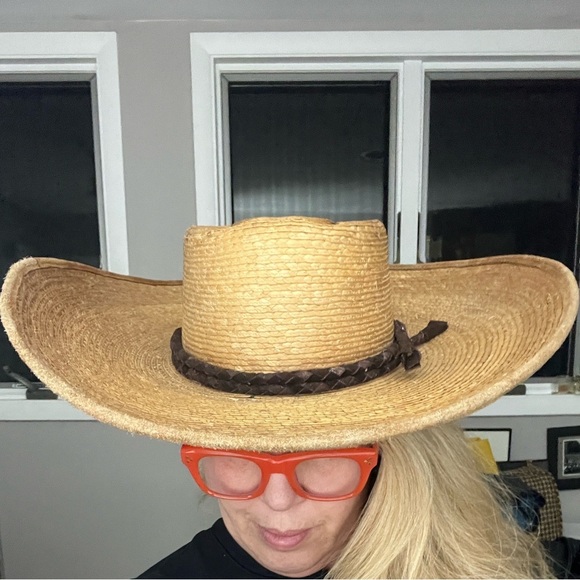 LA GUADALUPANA Tight Weave Braided Suede Strap Mexican Sombrero Wide Brim Hat main image 12